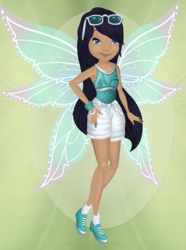 A sporty casual look in bright blue and crispy white.