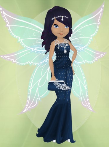 A deep sea blue gown for fancy parties only.