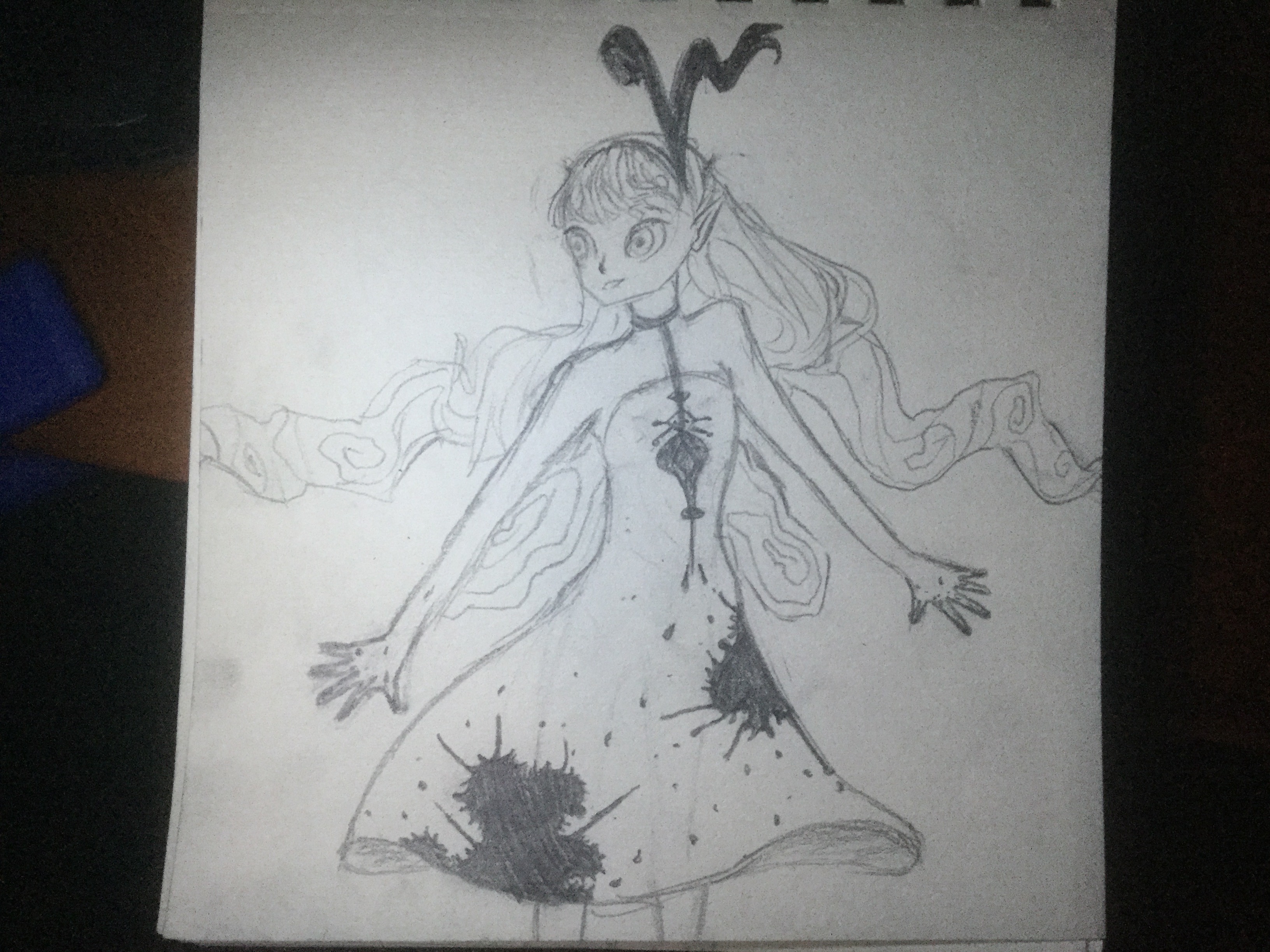 An art talent who likes to work with ink. She has ink all over her, and might be a bit off her rocke ...