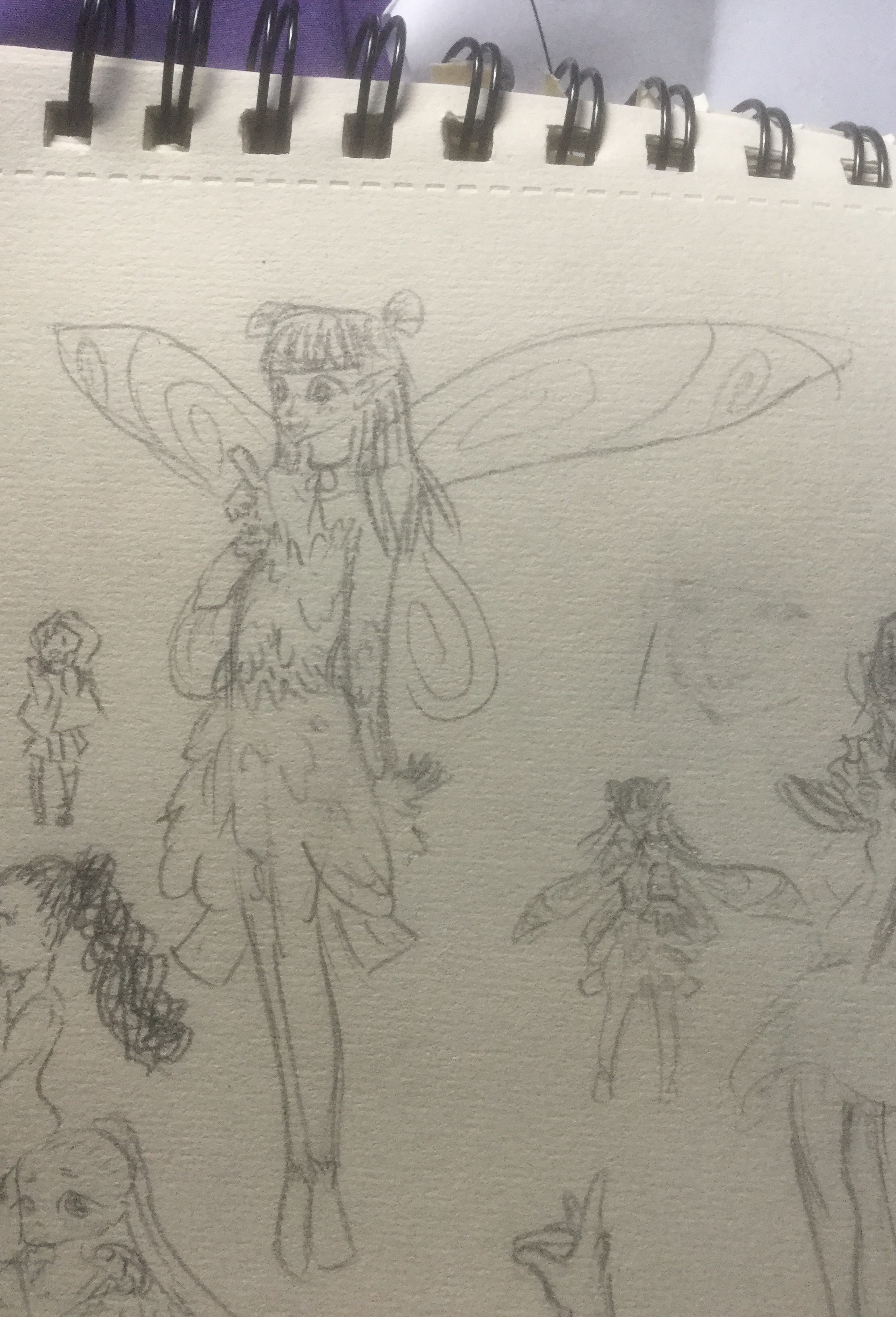 Where did this come from? Deep within my sketchbook, from long ago. (Last month)