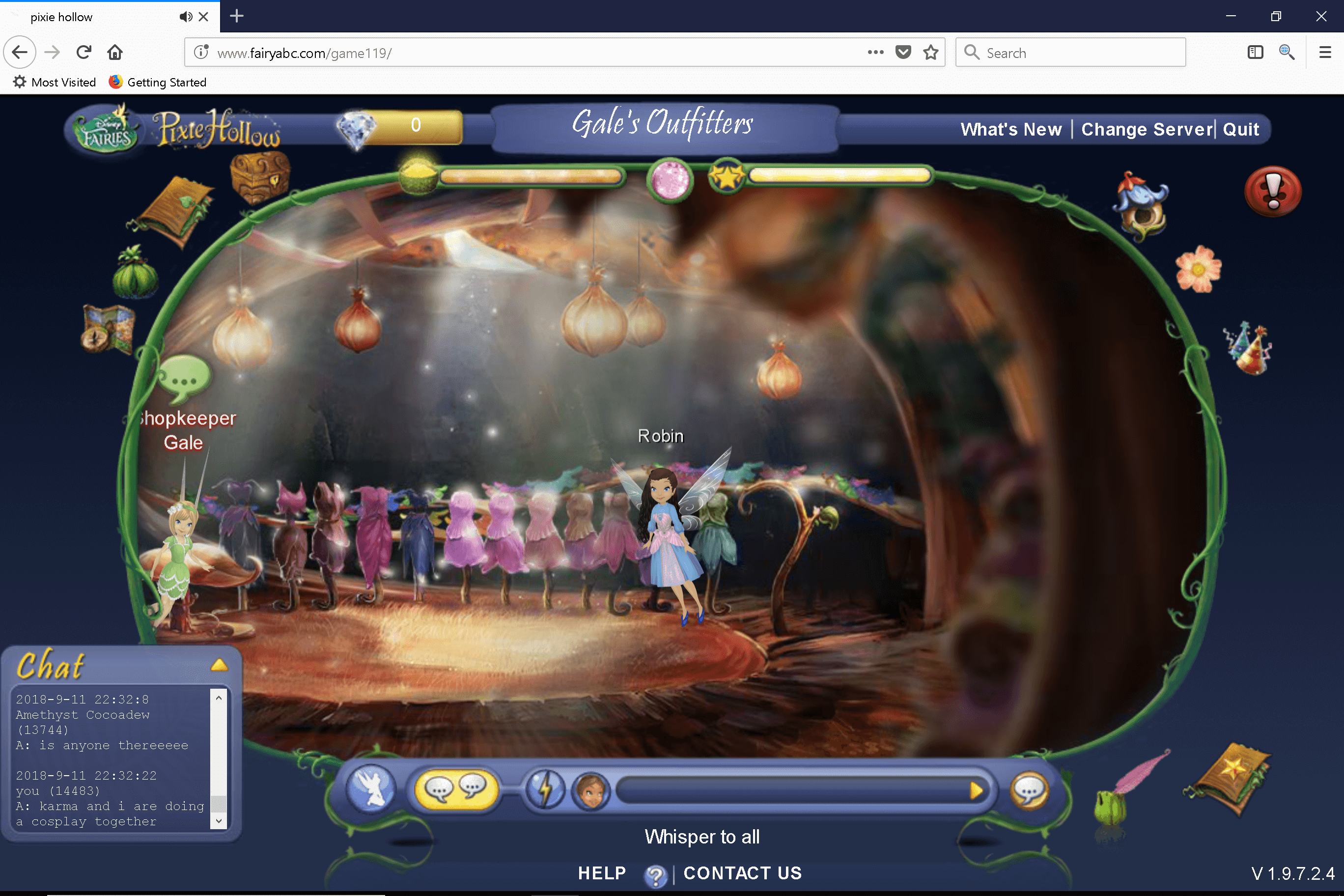 Erika at "Madame Carps" 