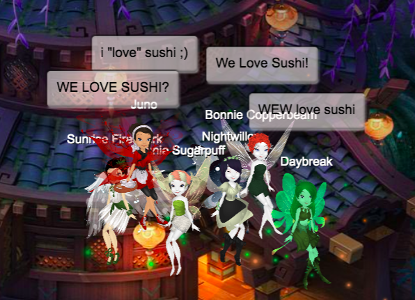 Then here is Juno joining us, Juno doesn't seem to like sushi as you can tell hehe... But, Wow! Juno ...