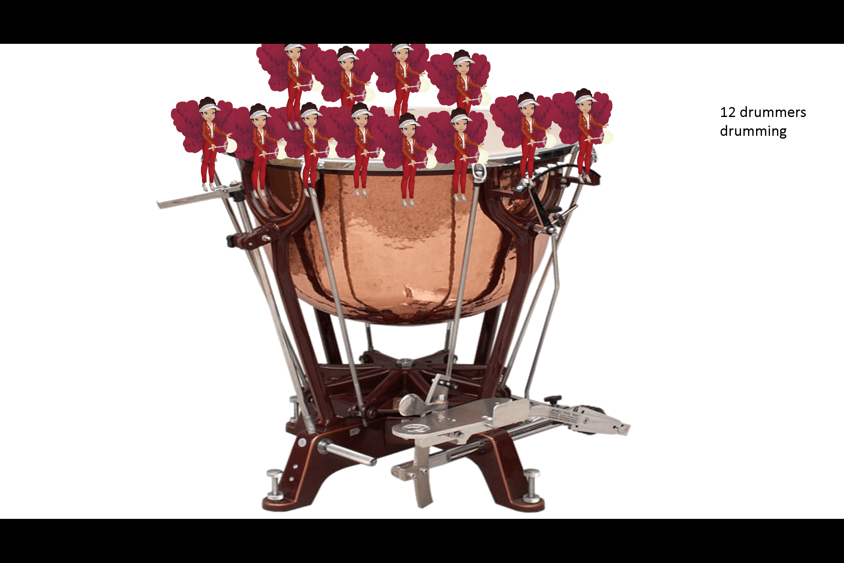 12 drummers drumming