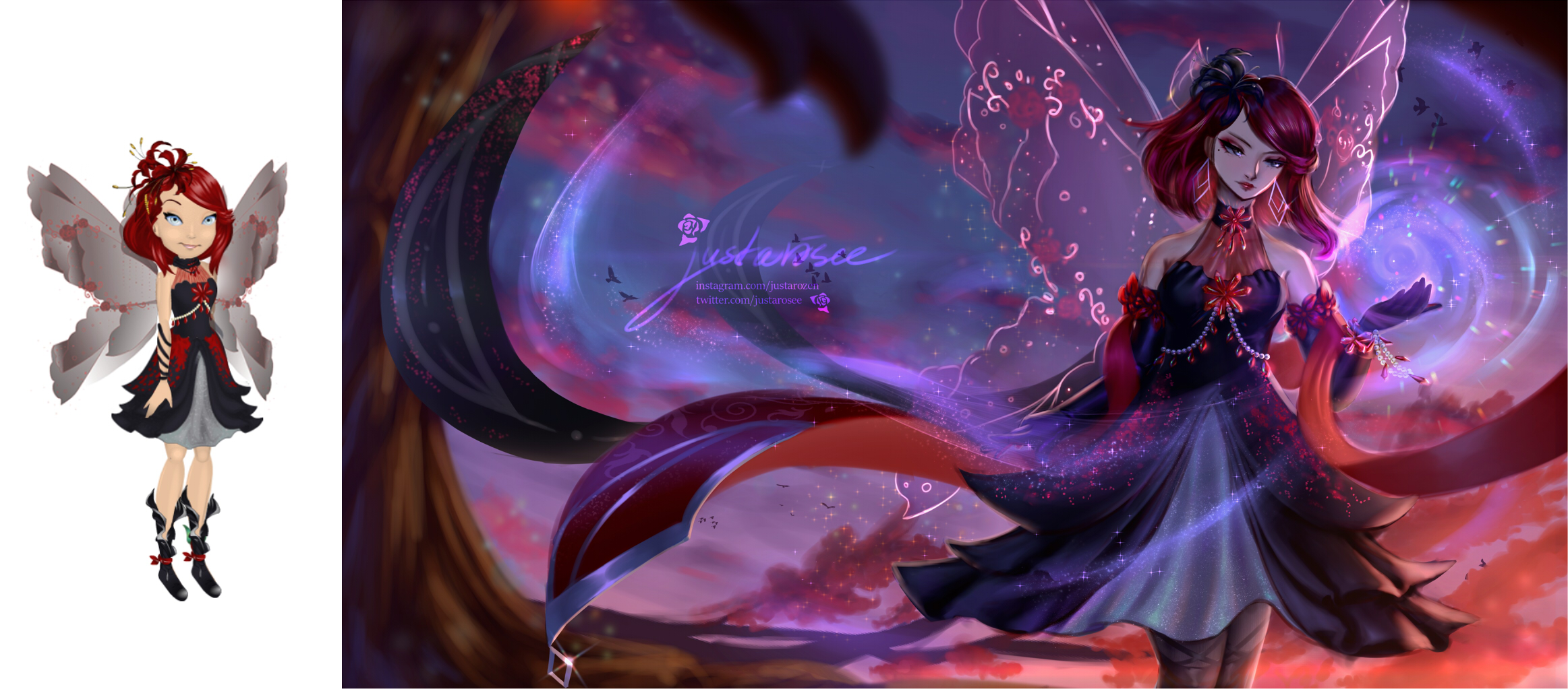 lil side by side comparison bc I thought it looked cool