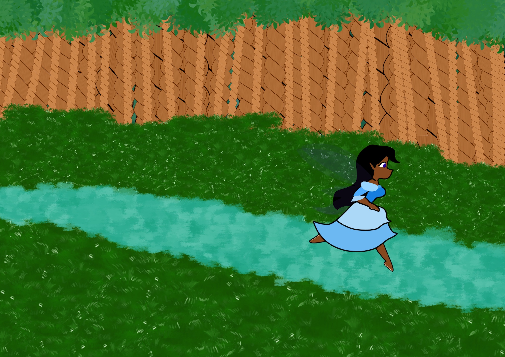 Gingko running barefoot, winged, half size.jpg