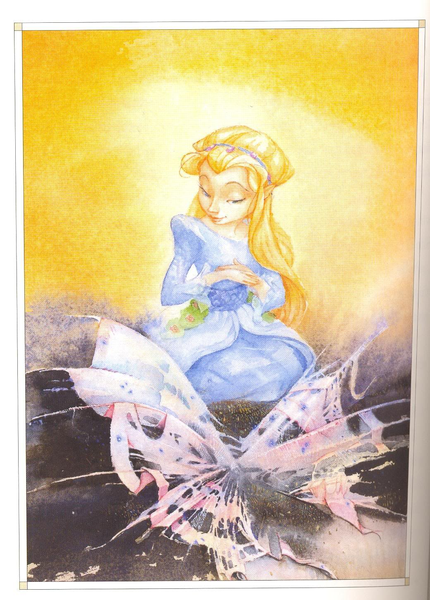 after cutting her wings to save neverland, she is very happy to be able to have her dream to swim after cutting her wings to save neverland, she is very happy to be able to have her dream to swim