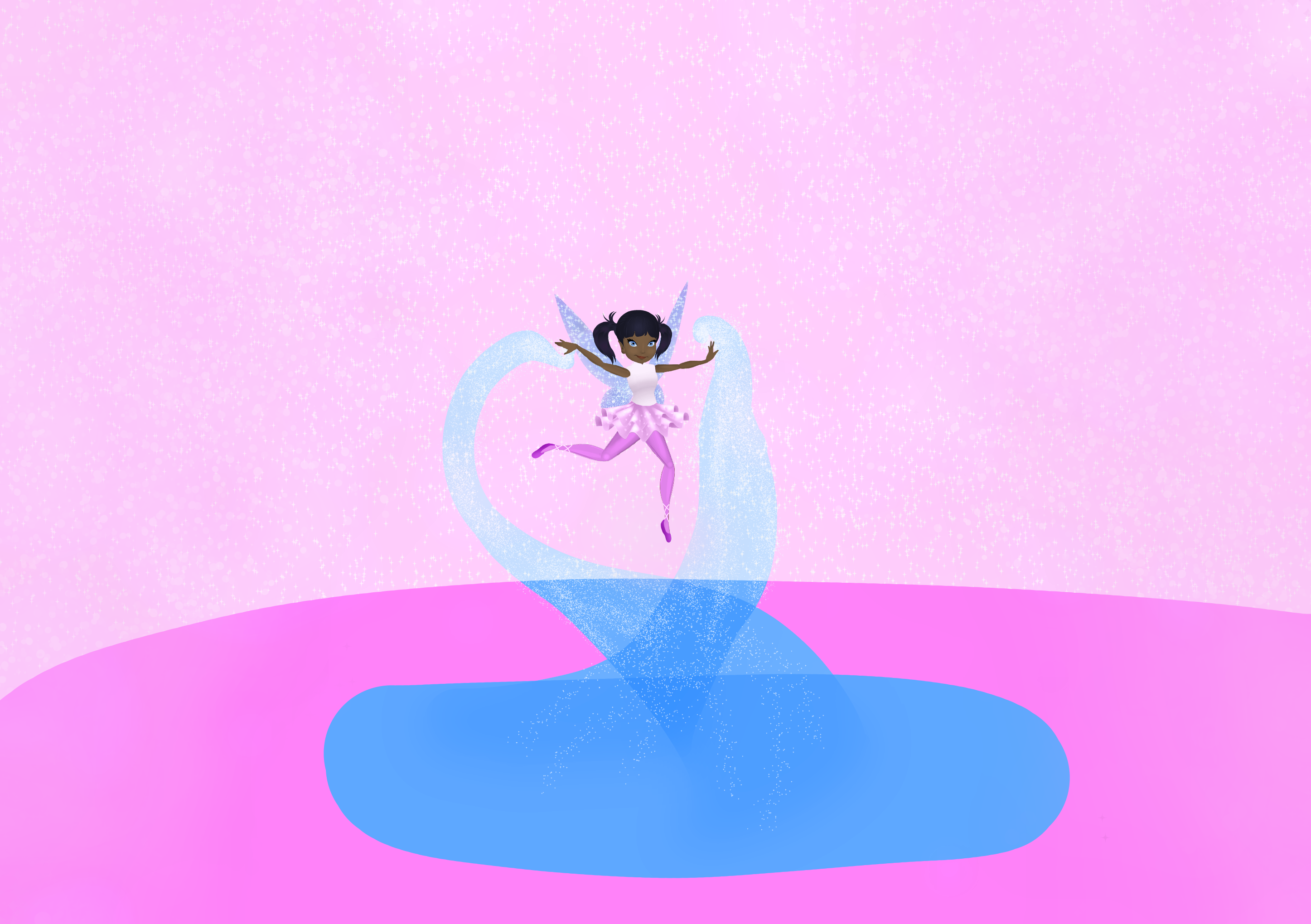 Pearl freezing the water.png